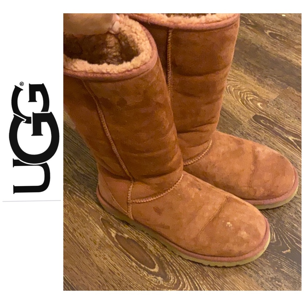 UGG 5815 tall boots so comfy pinkish rose color